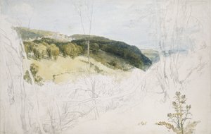 Távoli kilátás a Lowther-kastélyra (parki jelenet), 1809 (akvarell és grafit szőtt papíron) alkotó: Joseph Mallord William Turner